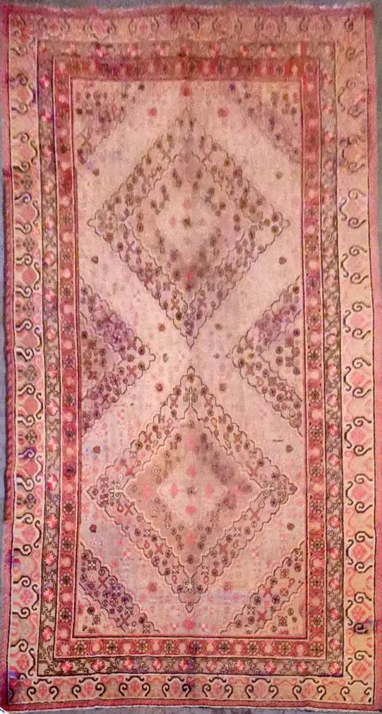 East-Turkestan Samarkund Hand-Knotted Natural Wool Rug 12'9'' X 6'9'' Pan0134288